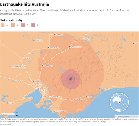 Magnitude 5.9 earthquake strikes near Melbourne, .